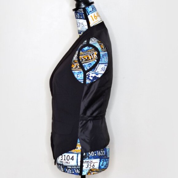 NORMA KAMALI Button Up Tuxedo Vest Adjustable Dark Academia Formal Workwear XS - Picture 2 of 8